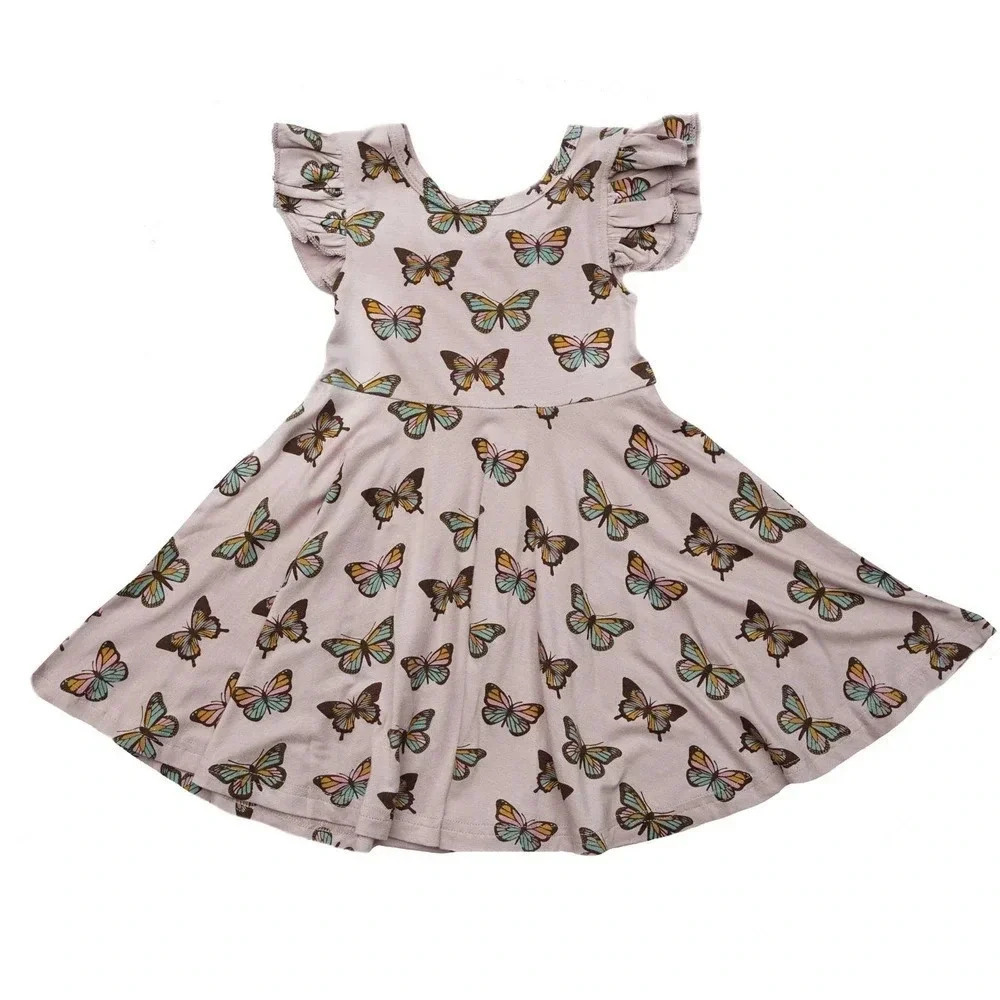 Emerson and Friends - Flutterby Bamboo Twirl Dress Girl Dress | 6-12m